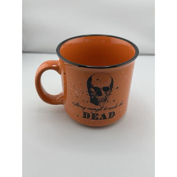 Prima Design Skull Mug "Strong Enough to Wake the Dead" Ceramic 16oz Mint - Picture 6 of 10